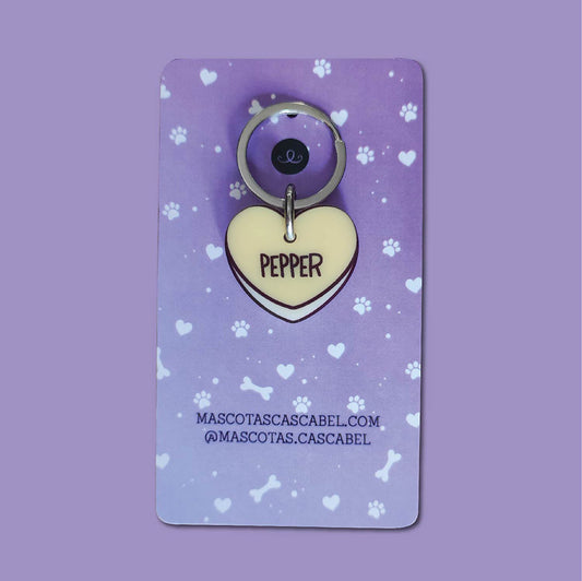 Plaquita personalizada "Corazón Nombre"