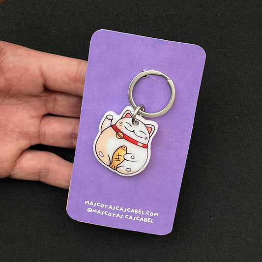 Plaquita para gato "Maneki-neko"