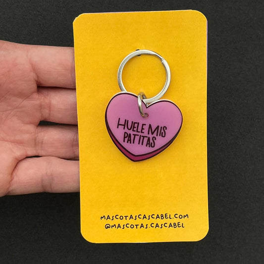 Plaquita personalizada "Corazón Huele mis Patitas"