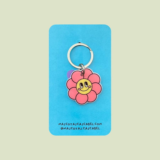 Plaquita para gato "Flor rosa para Gatito"