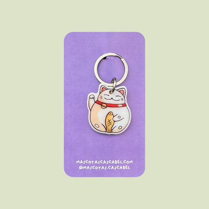 Plaquita para gato "Maneki-neko"