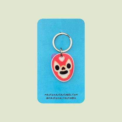 Plaquita para gato "Luchador Rosa"