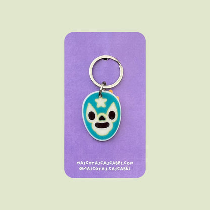 Plaquita para gato "Luchador Turquesa"