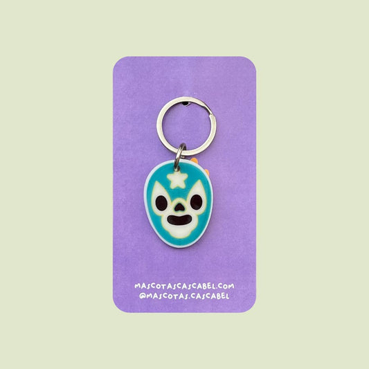 Plaquita para gato "Luchador Turquesa"