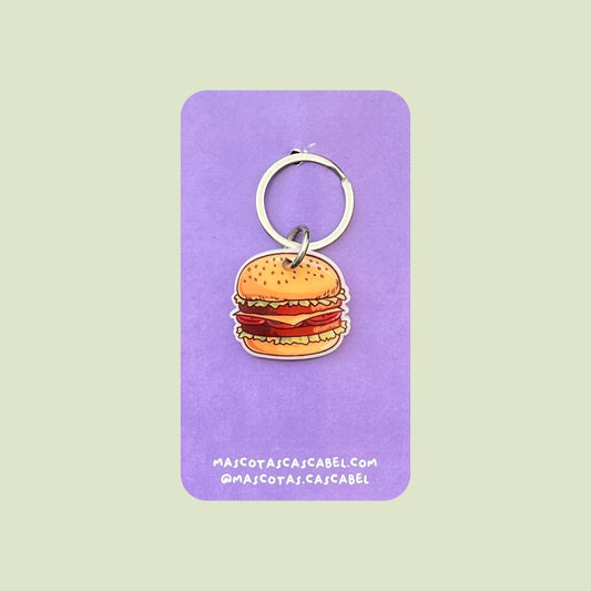 Placa para perro "Hamburguesa"