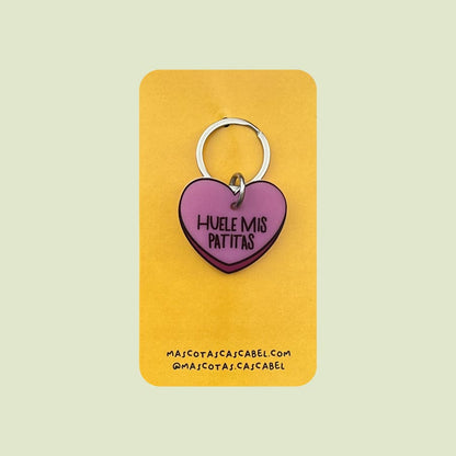 Plaquita personalizada "Corazón Huele mis Patitas"