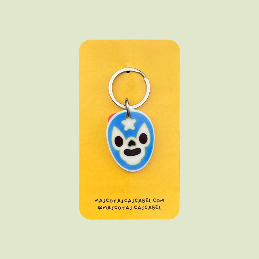 Placa para perro "Luchador Azul"