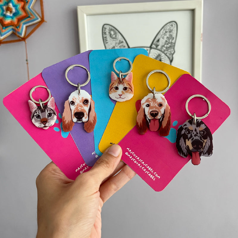 Placas de identificación personalizadas con la cara de tu perro o gato