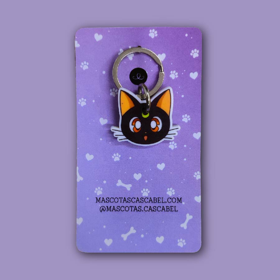 Plaquita para gato "Navengante de la Luna "