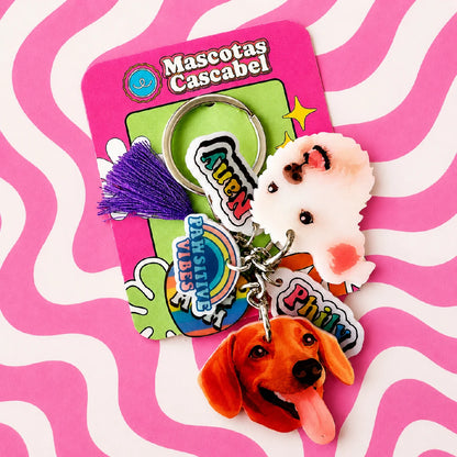 Llavero de tus Mascotas "Dos Caritas"