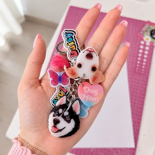 Llavero de tus Mascotas "Dos Caritas"