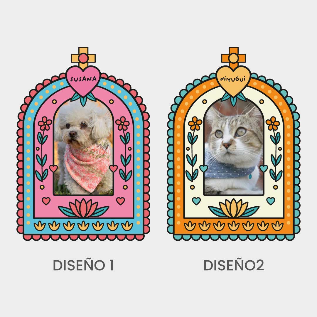 Placa conmemorativa con foto de tu mascota - Altar Corazón