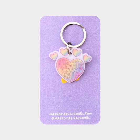 Plaquita para gato "Abrazos Gratis"