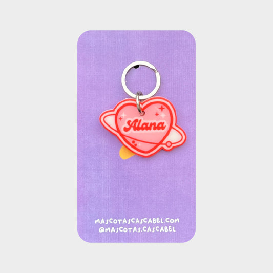 Plaquita para gato "Corazón Platónico"