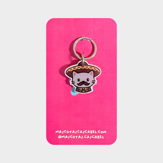 Plaquita para gato "Gatito Mariachi"