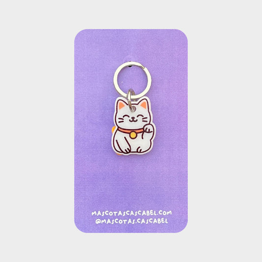 Plaquita para gato "Maneki Neko"
