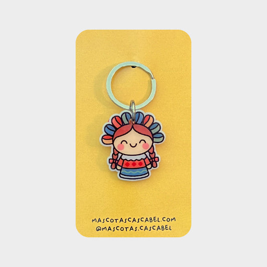 Plaquita para gato "Muñeca Mexicana"