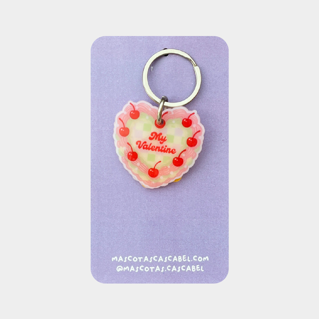 Plaquita para gato "Pastel San Valentín"