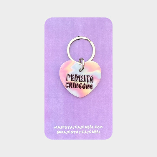 Placa para perro "Perrita Chingona"