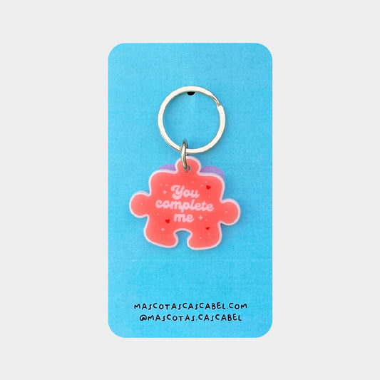 Plaquita para perro "You Complete Me"