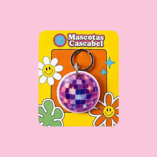 Placa para perro “Bola Disco”