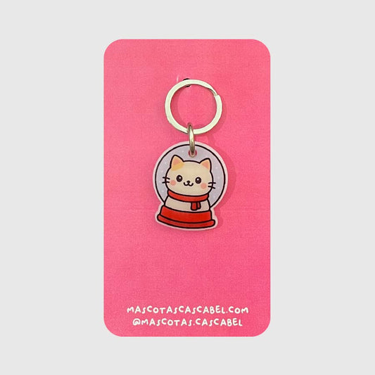 Plaquita para gato "Gatito Bola de Nieve"