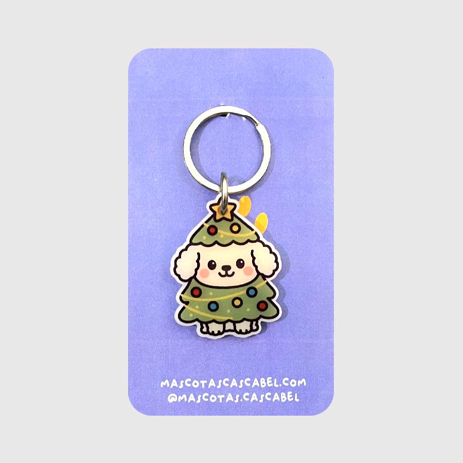 Plaquita para perro "Perrito Árbol Navideño"