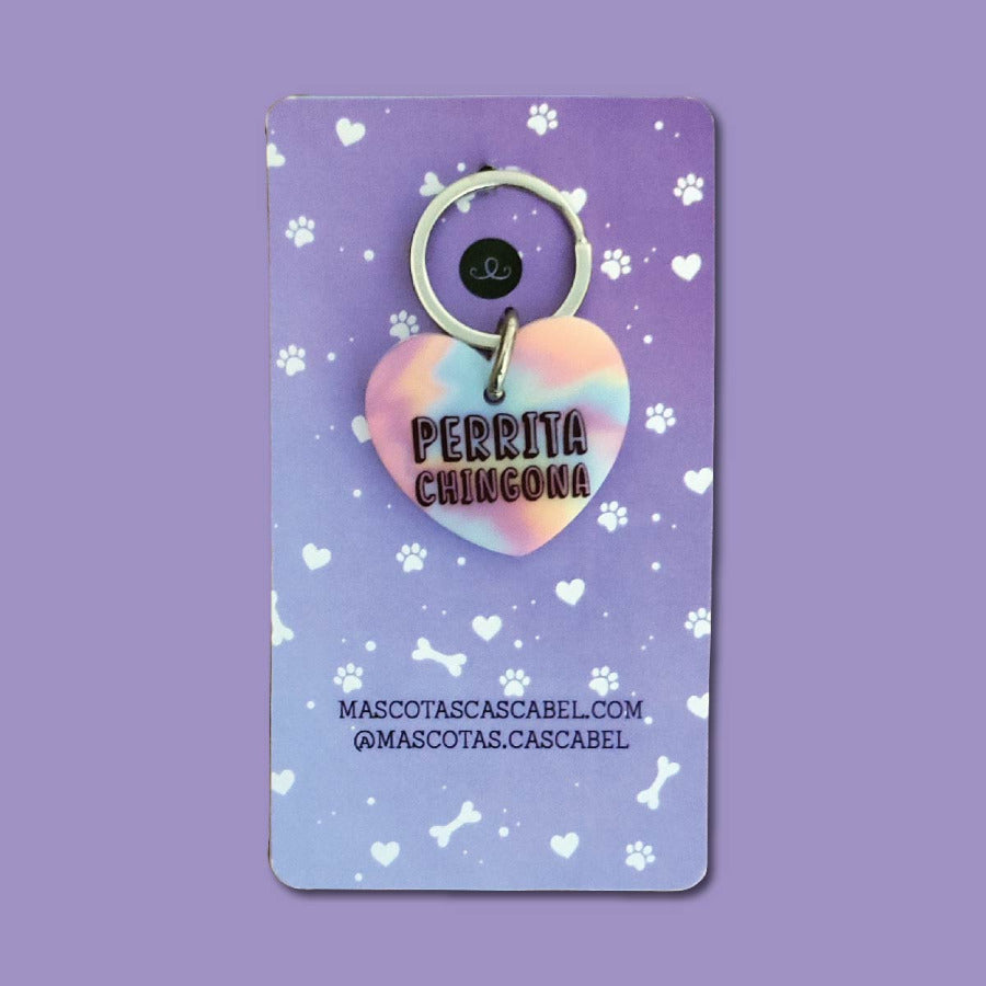 Placa para perro "Perrita Chingona"